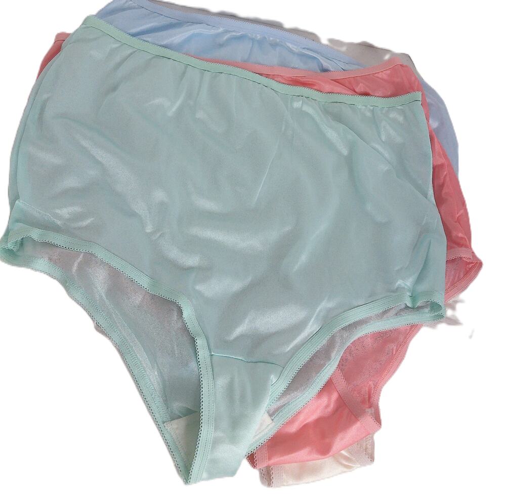 Vtg Castle Harbor Nylon Silky Granny Panties Bloomers Size 11 SET OF 5 New
